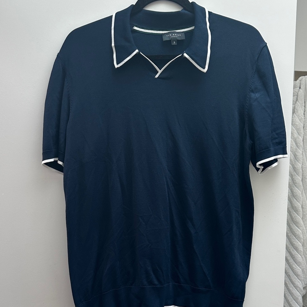 Ted Baker Stortfo SS Rayon Open Neck Polo